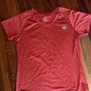 Rabbit Women's EZ Short Sleeve Running Shirt, Orange-Red, Size M